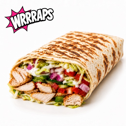 Classic WRRRAP with chicken, vegetables and garlic sauce